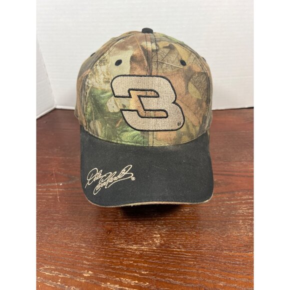 Vintage Dale Earnhardt Camo & Black Competitors View NASCAR Snapback Hat X3 - Picture 1 of 4